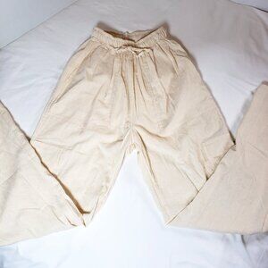 Maylee Women’s Pants Medium Tan/Bone 100% Cotton Drawstring Waist Cargo